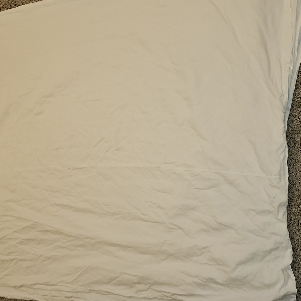 Final $! Pottery Barn Creamy White King Cal King Duvet Egyptian Cotton - Picture 11 of 14